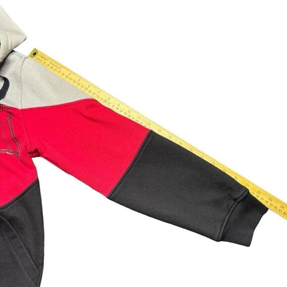 Vintage Tapout Full Zip Hoodie Mens M Red Black Y2K MMA - Picture 4 of 12